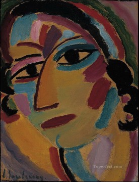 mystical head 1917 Alexej von Jawlensky Expressionism Oil Paintings